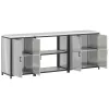 Konyhai Tároló Készlet polcokkal 3 pcs Ezüst 240 x 50 x 92 cm