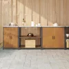 Konyhai Tároló Készlet polcokkal 3 pcs Rozsdás 240 x 50 x 92 cm
