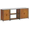 Konyhai Tároló Készlet polcokkal 3 pcs Rozsdás 240 x 50 x 92 cm