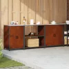 Konyhai Tároló Készlet polcokkal 3 pcs Rozsdás 240 x 50 x 92 cm