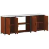 Konyhai Tároló Készlet polcokkal 3 pcs Rozsdás 240 x 50 x 92 cm