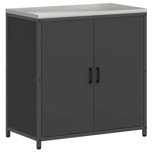 Konyhai Tároló Készlet polcokkal 2 pcs Fekete 150 x 50 x 92 cm