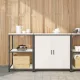 Konyhai Tároló Készlet polcokkal 2 pcs Fehér 150 x 50 x 92 cm