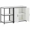 Konyhai Tároló Készlet polcokkal 2 pcs Fehér 150 x 50 x 92 cm