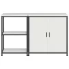 Konyhai Tároló Készlet polcokkal 2 pcs Fehér 150 x 50 x 92 cm