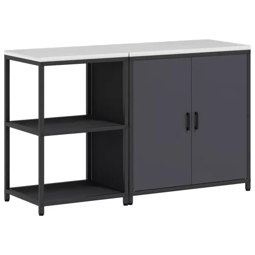 Konyhai Tároló Készlet ajtóval 2 pcs Antracit 150 x 50 x 92 cm
