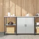 Konyhai Tároló Készlet polcokkal 2 pcs Ezüst 150 x 50 x 92 cm