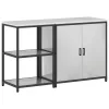 Konyhai Tároló Készlet polcokkal 2 pcs Ezüst 150 x 50 x 92 cm
