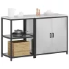 Konyhai Tároló Készlet polcokkal 2 pcs Ezüst 150 x 50 x 92 cm