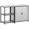 Konyhai Tároló Készlet polcokkal 2 pcs Ezüst 150 x 50 x 92 cm