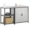 Konyhai Tároló Készlet polcokkal 2 pcs Ezüst 150 x 50 x 92 cm