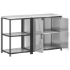 Konyhai Tároló Készlet polcokkal 2 pcs Ezüst 150 x 50 x 92 cm