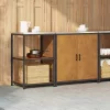 Konyhai Tároló Készlet polcokkal 2 pcs Rozsdás 150 x 50 x 92 cm