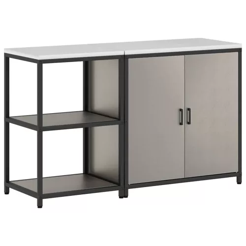 Konyhai Tároló Készlet polcokkal 2 pcs Rozsdás 150 x 50 x 92 cm