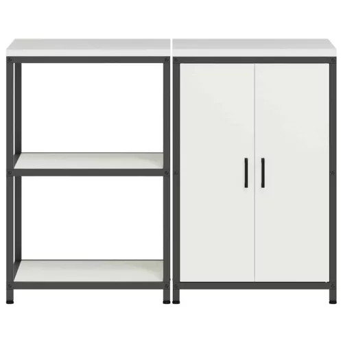 Konyhai Tároló Készlet 2 pcs Fehér Hidegen hengerelt acél
