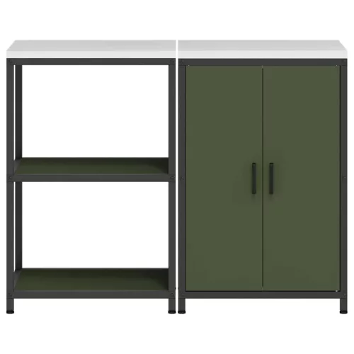 Konyhai Tároló Készlet 2 pcs Olajzöld Hidegen hengerelt acél