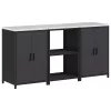 Konyhai Tároló Készlet polcokkal 3 pcs Fekete 180 x 50 x 92 cm