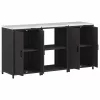 Konyhai Tároló Készlet polcokkal 3 pcs Fekete 180 x 50 x 92 cm