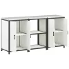 Konyhai Tároló Készlet polcokkal 3 pcs Fehér 180 x 50 x 92 cm