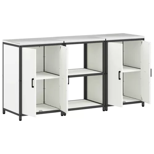 Konyhai Tároló Készlet polcokkal 3 pcs Fehér 180 x 50 x 92 cm