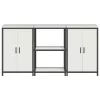 Konyhai Tároló Készlet polcokkal 3 pcs Fehér 180 x 50 x 92 cm