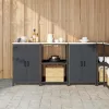Konyhai Tároló Készlet 3 pcs Antracitszürke 180 x 50 x 92 cm