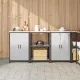 Konyhai Tároló Készlet polcokkal 3 pcs Ezüst 180 x 50 x 92 cm