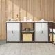 Konyhai Tároló Készlet polcokkal 3 pcs Ezüst 180 x 50 x 92 cm