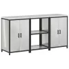 Konyhai Tároló Készlet polcokkal 3 pcs Ezüst 180 x 50 x 92 cm