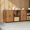 Konyhai Tároló Készlet polcokkal 3 pcs Rozsdás 180 x 50 x 92 cm
