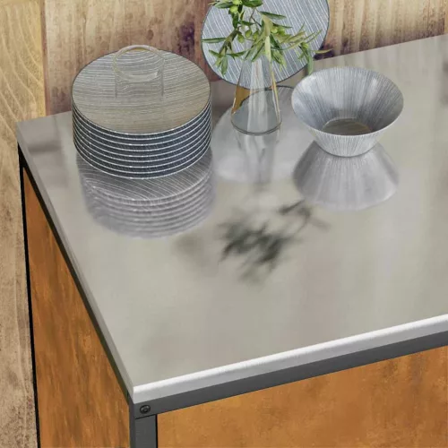 Konyhai Tároló Készlet polcokkal 3 pcs Rozsdás 180 x 50 x 92 cm