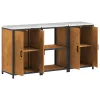 Konyhai Tároló Készlet polcokkal 3 pcs Rozsdás 180 x 50 x 92 cm