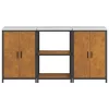 Konyhai Tároló Készlet polcokkal 3 pcs Rozsdás 180 x 50 x 92 cm