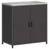 Konyhai Tároló Készlet polcokkal 3 pcs Fekete 210 x 50 x 92 cm