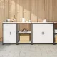 Konyhai Tároló Készlet polcokkal 3 pcs Fehér 210 x 50 x 92 cm