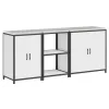 Konyhai Tároló Készlet polcokkal 3 pcs Fehér 210 x 50 x 92 cm