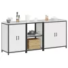 Konyhai Tároló Készlet polcokkal 3 pcs Fehér 210 x 50 x 92 cm