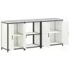 Konyhai Tároló Készlet polcokkal 3 pcs Fehér 210 x 50 x 92 cm