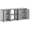 Konyhai Tároló Készlet polcokkal 3 pcs Ezüst 210 x 50 x 92 cm