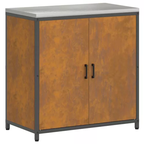 Konyhai Tároló Készlet polcokkal 3 pcs Rozsdás 210 x 50 x 92 cm