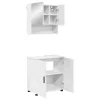 Fürdőszoba bútor szett 2 pcs Fehér 61 x 35 x 64 cm Faanyag