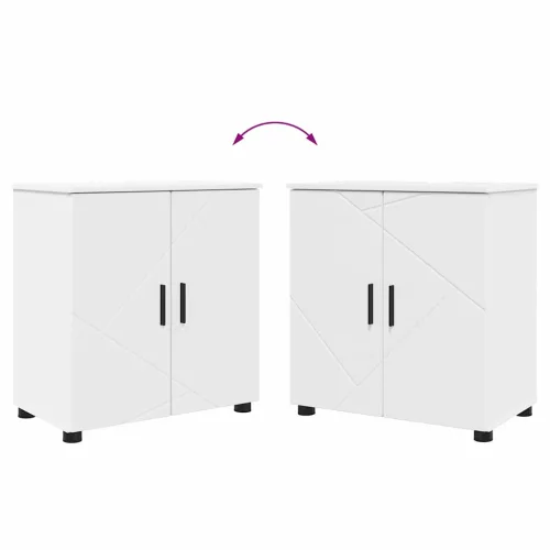 Fürdőszoba bútor szett 2 pcs Fehér 61 x 35 x 64 cm Faanyag