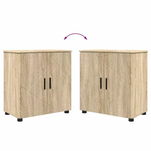 Fürdőszoba bútor szett 2 pcs sonoma tölgy 61 x 35 x 64 cm