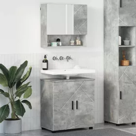   Fürdőszoba bútor szett 2 pcs Beton szürke 61 x 35 x 64 cm