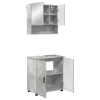 Fürdőszoba bútor szett 2 pcs Beton szürke 61 x 35 x 64 cm
