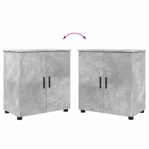 Fürdőszoba bútor szett 2 pcs Beton szürke 61 x 35 x 64 cm