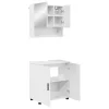 Fürdőszoba bútor szett 2 pcs Magasfényű fehér 61 x 35 x 64 cm
