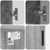 Fürdőszoba bútor szett 2 pcs Szürke sonoma 61 x 35 x 64 cm