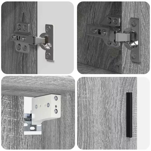 Fürdőszoba bútor szett 2 pcs Szürke sonoma 61 x 35 x 64 cm