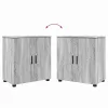 Fürdőszoba bútor szett 2 pcs Szürke sonoma 61 x 35 x 64 cm